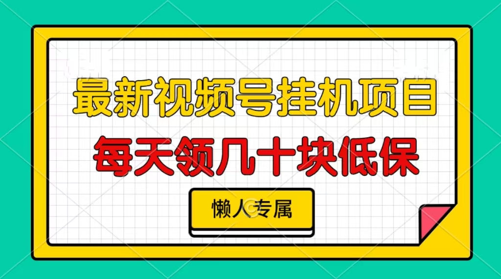 视频号挂机项目，每天几十块低保，懒人专属！-IT吧