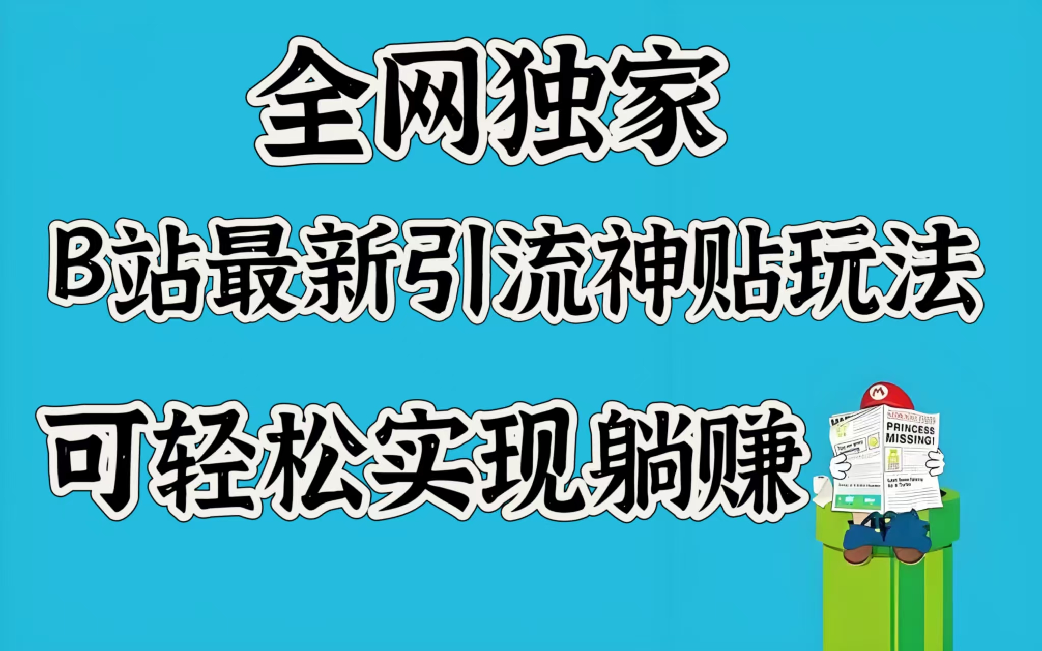 全网独家，B站最新引流神贴玩法，可轻松实现躺赚-IT吧