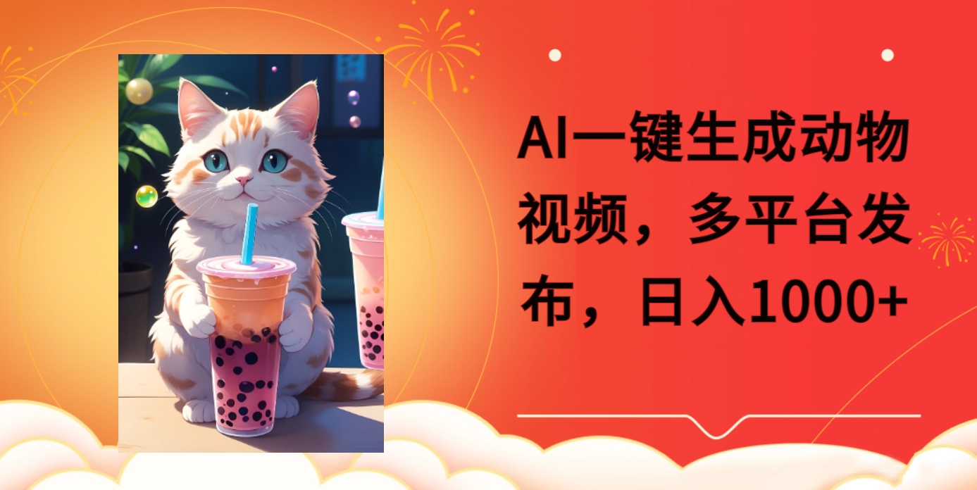 AI一键生成动物搞笑视频，多平台发布，轻松破千万播放，日入2000+-IT吧