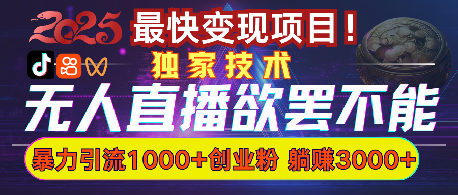 欲罢不能的无人直播引流，超暴力日引流1000+高质量精准创业粉-IT吧