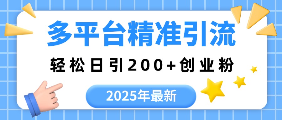 2025年最新多平台精准引流，轻松日引200+-IT吧