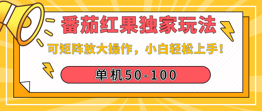 番茄红果独家玩法，单机50-100，可矩阵放大操作，小白轻松上手！-IT吧