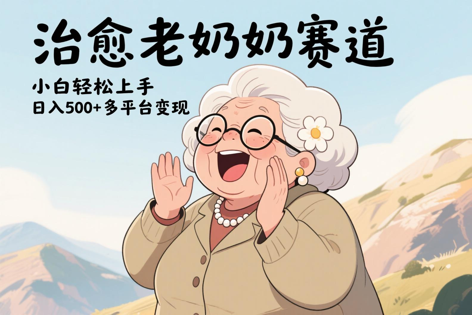 视频号治愈老奶奶赛道，小白轻松上手，日入500+多平台变现-IT吧