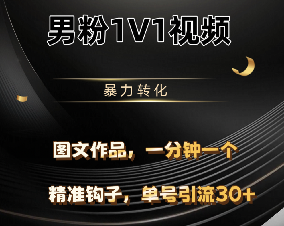 男粉1V1视频，硬改摄像头，高客单暴力转化，单日600+-IT吧
