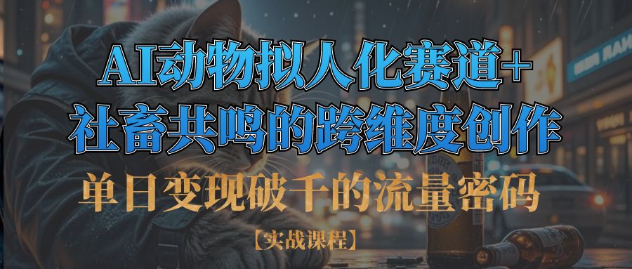 单日变现破千的流量密码,AI动物拟人化赛道+社畜共鸣的跨维度创作-IT吧