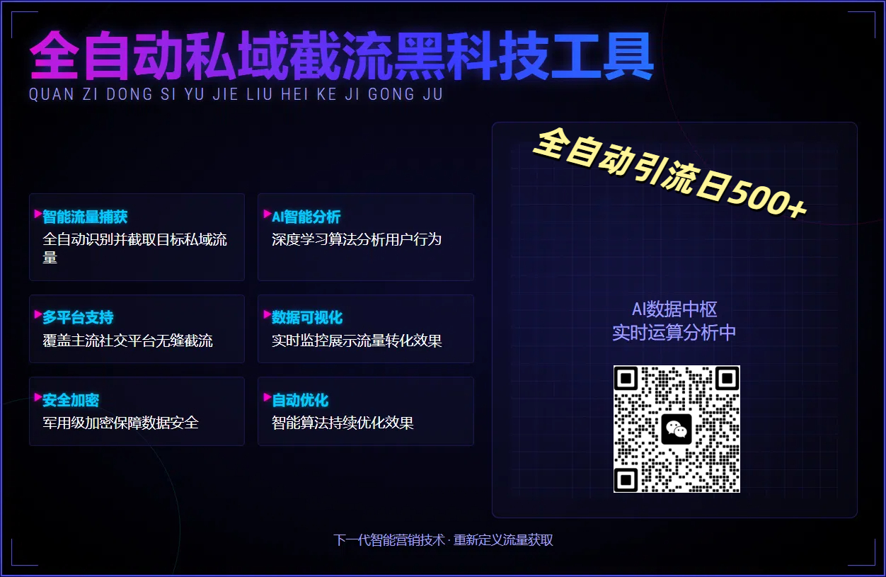 全自动私域截流黑科技工具——全自动引流日500+-IT吧
