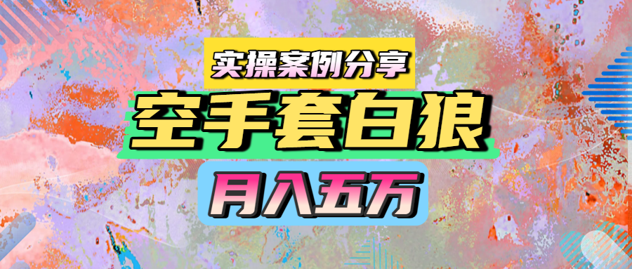 空手套白狼，月入五万，实操案例分享-IT吧
