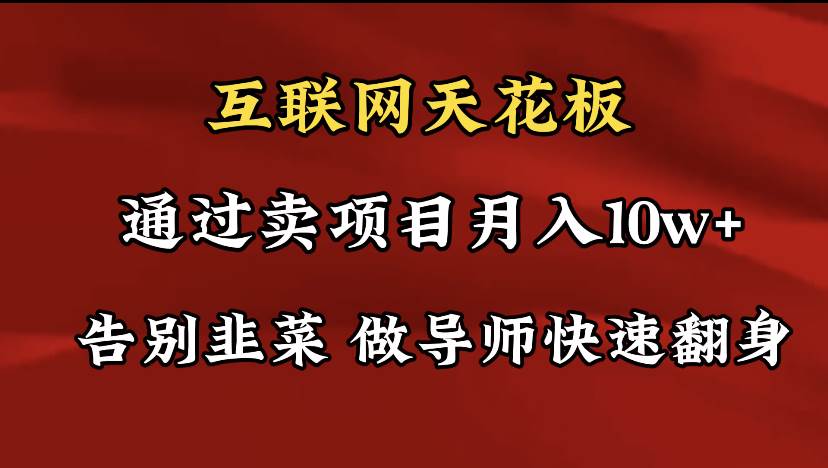 导师训练营互联网的天花板，让你告别韭菜，通过卖项目月入10w+，一定要...-IT吧