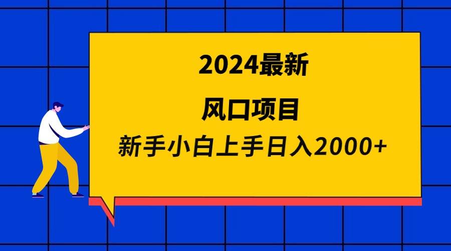 2024最新风口项目 新手小白日入2000+-IT吧