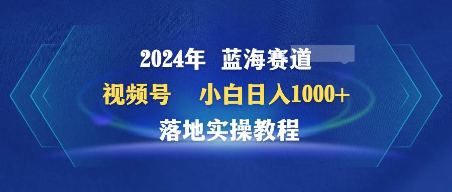 2024年蓝海赛道 视频号  小白日入1000+ 落地实操教程-IT吧