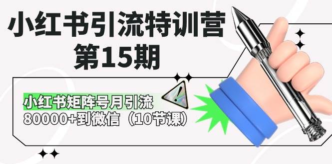 小红书引流特训营-第15期，小红书矩阵号月引流80000+到微信（10节课）-IT吧