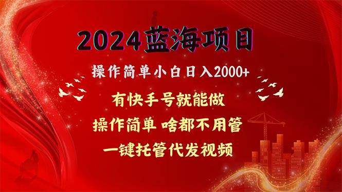 2024蓝海项目，网盘拉新，操作简单小白日入2000+，一键托管代发视频，…-IT吧