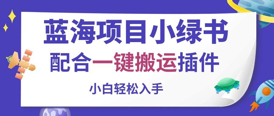 蓝海项目小绿书，配合一键搬运插件，小白轻松入手-IT吧