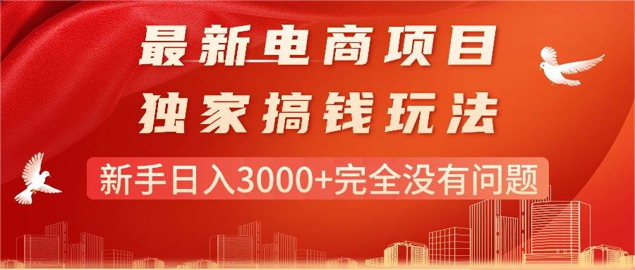 最新电商项目-搞钱玩法，新手日入3000+完全没有问题-IT吧