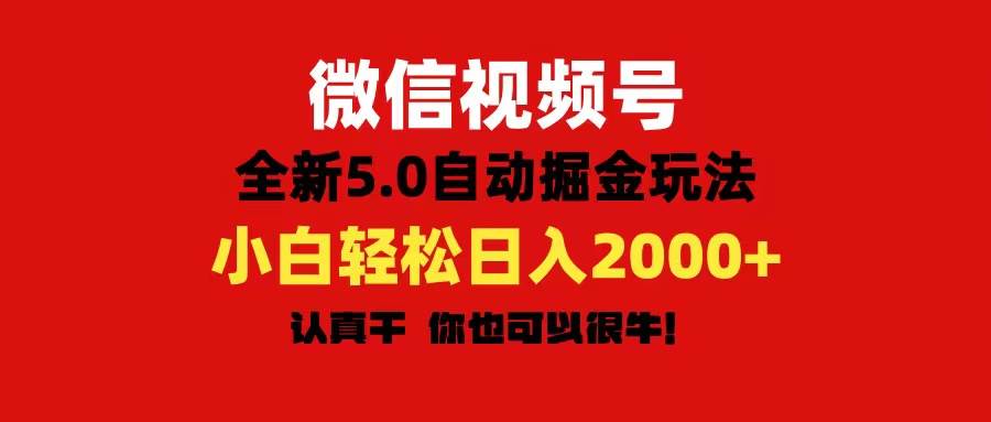 微信视频号变现，5.0全新自动掘金玩法，日入利润2000+有手就行-IT吧