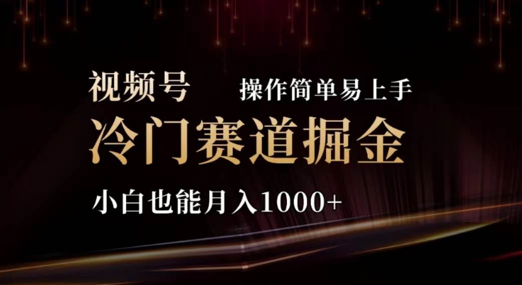 2024视频号冷门赛道掘金，操作简单轻松上手，小白也能月入1000+-IT吧