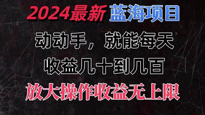 有手就行的2024全新蓝海项目，每天1小时收益几十到几百，可放大操作收...-IT吧