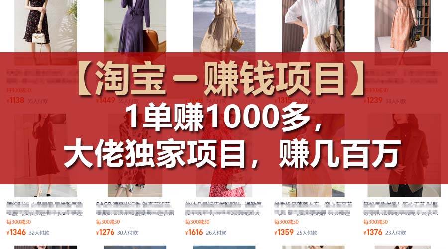 图片[1]-【淘宝赚钱项目】1单可赚1000多，大佬独家项目，年赚几百万-IT吧