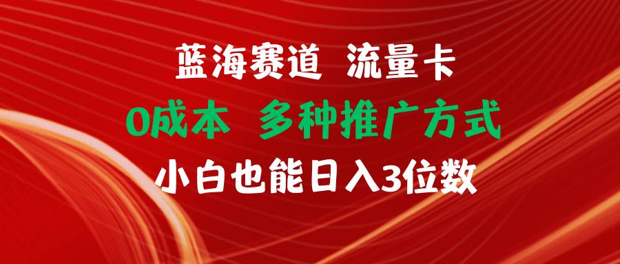 图片[1]-蓝海赛道 流量卡 0成本 小白也能日入三位数-IT吧