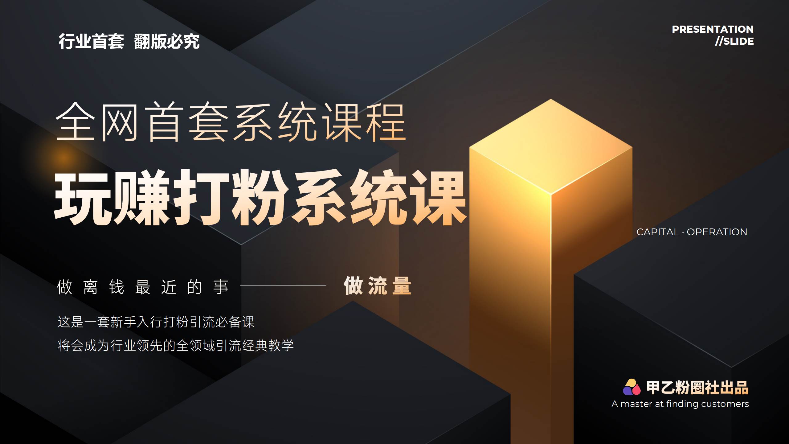 全网首套系统打粉课，日入3000+，手把手各行引流SOP团队实战教程-IT吧