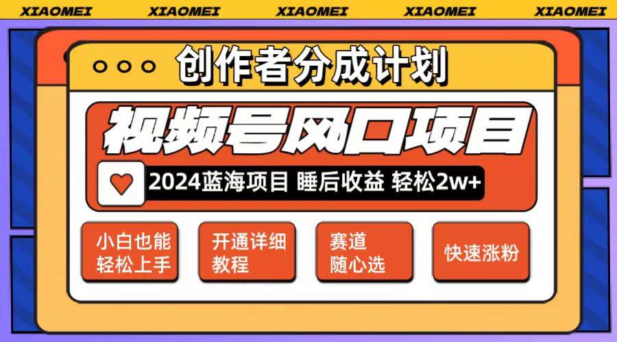 微信视频号大风口项目 轻松月入2w+ 多赛道选择，可矩阵，玩法简单轻松上手-IT吧