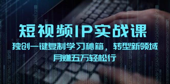 短视频 IP实战课，独创一键复制学习秘籍，转战新领域，月赚五万轻松行-IT吧