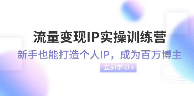 流量变现-IP实操训练营：新手也能打造个人IP，成为百万博主（46节课）-IT吧