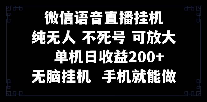 视频号纯无人挂机直播 手机就能做，一天200-IT吧