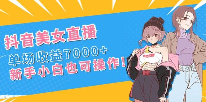 抖音美女直播，单场收益7000 ,新手小白也可操作-IT吧